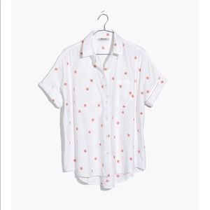 Madewell daisy courier button down top